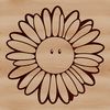 Yellow Center Flower Art A high-resolution digital illustration of a white daisy with yellow center on a transparent background.