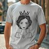 A princess character illustrated as a vector graphic in a single-color design.