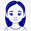 Vibrant Young Female Artwork An illustration of a young girl in various colors.