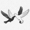 Vector Bird Illustration - White Dove on Branch White dove perched on a branch, detailed vector illustration.