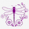 Detailed Dragonfly SVG Icon A detailed vector illustration of a dragonfly with intricate details, suitable for various digital designs.