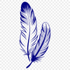 A single feather isolated on a white background, suitable for digital design projects.