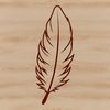 High-resolution SVG representation of a bird's feather with crisp lines and precision geometry.