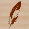 Free Downloadable Feather SVG Clip Art A high-quality vector graphic of a single feather, suitable for digital design projects.