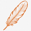 Free Vector Art Feather Design A stylized illustration of a feather, created as a vector graphic in SVG format.