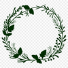 Beautiful Symmetrical Wreath Illustration An SVG clip art illustration of a symmetrical floral wreath suitable for various digital uses.