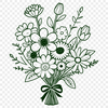 Free Bouquet Clip Art A vector graphic illustration of a floral bouquet.