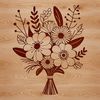Floral Pattern Illustration A floral arrangement featuring a mix of flowers and foliage, suitable for graphic design projects.