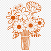 A colorful bouquet of flowers in various shapes and sizes, perfect for wedding or Mother's Day arrangements.