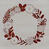 An ornate wreath created with intricate lines and shapes in vector format.