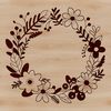 A high-quality vector floral wreath design created in SVG format.