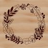 A high-resolution SVG illustration of a decorative floral wreath suitable for commercial use or personal projects.