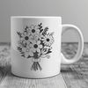 Free Flower Clipart for Download A delicate bouquet of flowers arranged in a decorative pattern, suitable for various design applications.