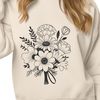 Colorful Hand-Drawn Bouquet Design A hand-drawn bouquet of flowers in a variety of colors and shapes, suitable for wedding and Mothers Day designs.
