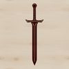 Vector Sword Design for Crafters A high-quality illustration of a medieval-style sword, suitable for vector graphics and digital designs.
