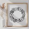 Beautiful Vector Floral Decoration A stylized floral wreath designed in vector format.