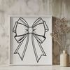 Vibrant Decorative Bow Illustration A decorative bow made up of curved lines and shapes, ideal for vector designs and digital crafts.