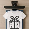 A minimalist illustration of a wrapped gift box with a bow on top, suitable for commercial or personal use.