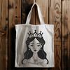 A young female princess character in a classic dress, suitable for digital design projects.