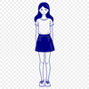 Editable SVG Graphics for Kids A young girl illustration created as an editable vector graphic.