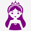 Free SVG Princess Clip Art An illustration of a young female princess in a medieval setting.