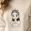 SVG Princess Clipart Design An elegant female character illustration designed as vector art for various uses.