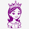 Beautiful Princess Vector Graphic Art A young female princess character in royal attire, suitable for vector art projects.