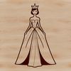 A vector graphic image depicting a cute girl character dressed as royalty.