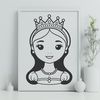 Female royalty character in vector format.