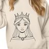 Female princess character created as a vector graphic for cutting machines and design applications.
