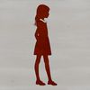 A high-resolution vector illustration of a young female figure designed with precision graphics.
