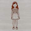 A young female child in a casual setting, suitable for digital design and cutting machine projects.