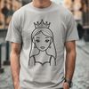 A vector graphic representation of a girl dressed as royalty.