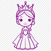 Free Princess Clip Art Vector An SVG vector graphic image featuring a girl dressed as a royalty, suitable for various design purposes.