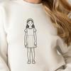 Beautiful Editable Girl SVG Clip Art An editable SVG clip art image of a girl, ideal for use with cutting machines like Cricut or laser cutters.