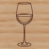 An illustration of a wine glass containing a rich, full-bodied red wine.