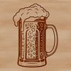 Free Vector Beer Graphic Art A illustration of a glass filled with beer.