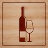 An isolated vector graphic representation of a wine in a glass, suitable for digital design projects.