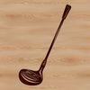 A 2D illustration of a golf club, suitable for graphic design projects and cutout stencils.
