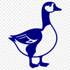 An illustration of a goose in simple silhouette form.