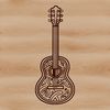 Ornate Acoustic Guitar Clipart Illustration Ornate acoustic guitar design made from vector art for music enthusiasts.