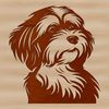 Havanese Puppy Face Design Vector art design of a Havanese puppy's face with intricate details.