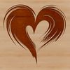 A stylized heart symbol for crafting and design projects.