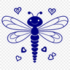 Beautiful Dragonfly Outline An outline of a large dragonfly with intricate details, suitable for cutting or tracing.