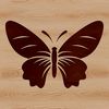 A colorful butterfly with intricate designs, suitable for use as clip art in various digital applications.