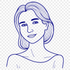 Beautiful Female Vector Silhouette A simplified illustration of a woman, suitable for vector graphics design and cutting machine projects.