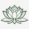 Eastern Flower Symbolism A stylized illustration of the sacred lotus flower, commonly depicted in Eastern religions and cultures.