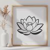Vibrant Lotus Blooms in Various Stages A detailed illustration of the lotus flower in various stages of growth and bloom.