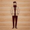 Stylish Male Silhouette Vector Art A stylized illustration of a male figure with a beard, created as a vector graphic for various design applications.