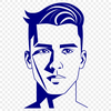 Vector Male Icon in Simple Design A male figure represented as a vector graphic icon.